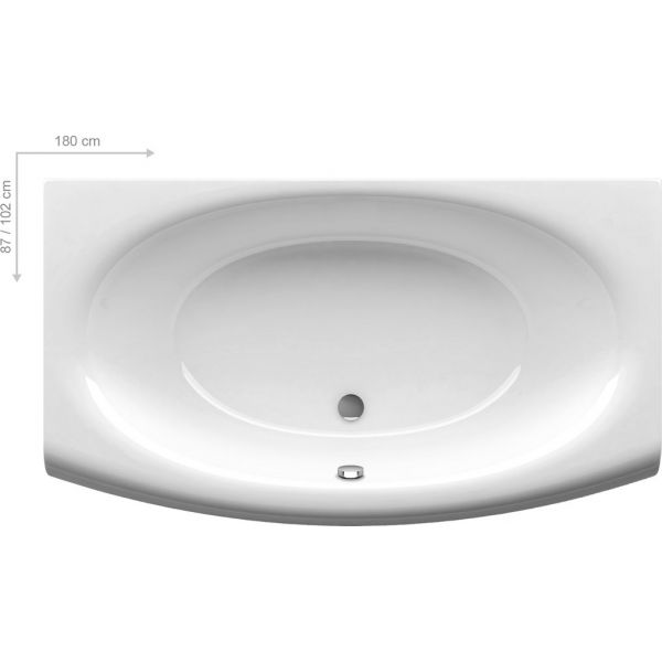 Акриловая ванна Ravak Evolution 180x100 (сифон автомат)