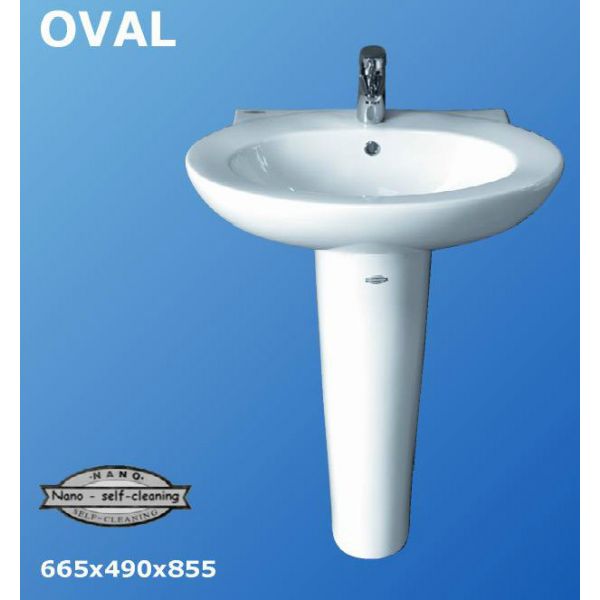 Умывальник Porta Oval с пьедесталом