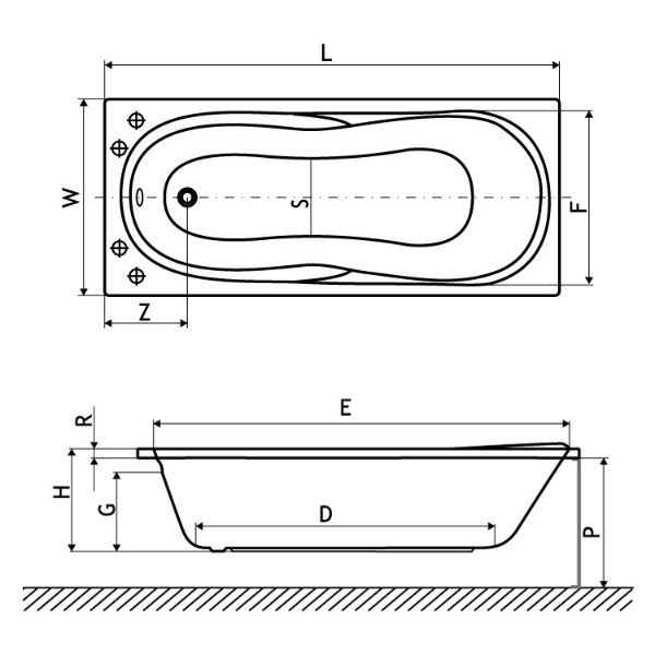 Акриловая ванна Excellent Sekwana 150x70 (сифон автомат)
