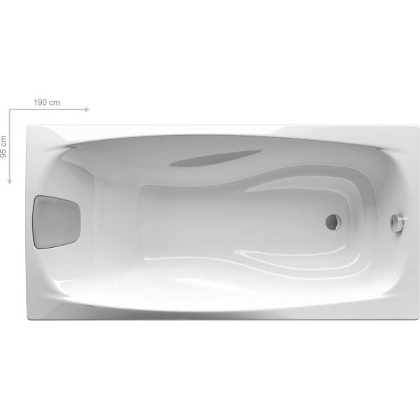 Акриловая ванна Ravak XXL 190x95 (сифон автомат)
