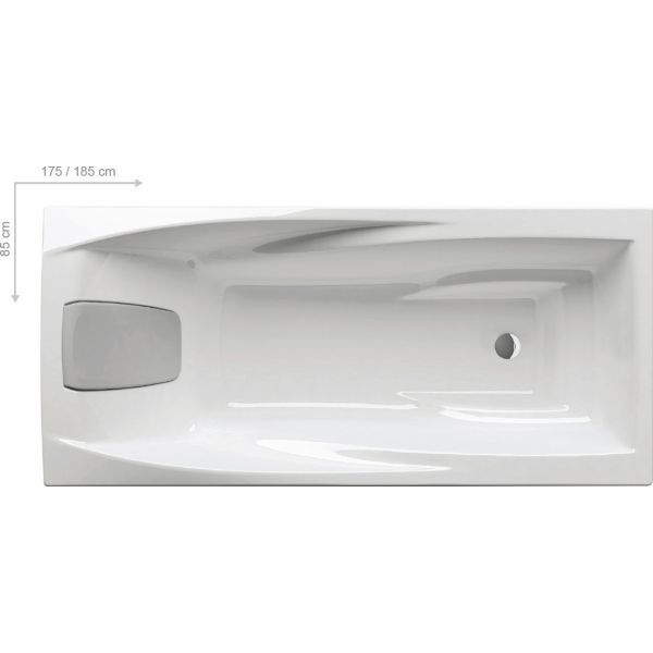Акриловая ванна Ravak You 185x85 (сифон автомат)