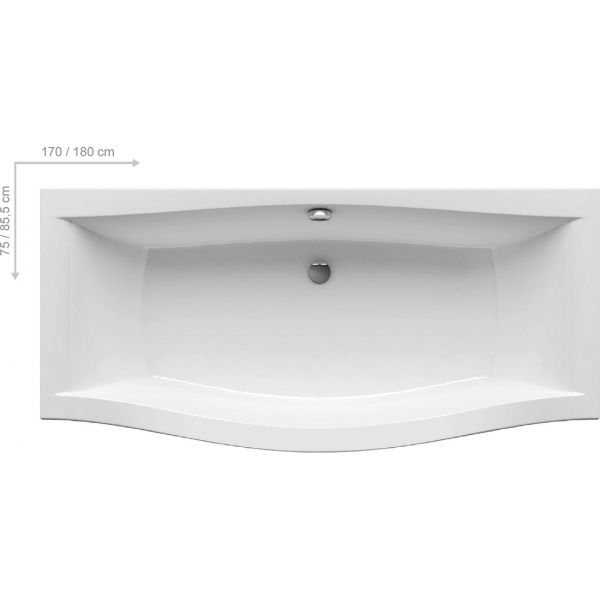 Акриловая ванна Ravak Magnolia 170x75 (сифон автомат)