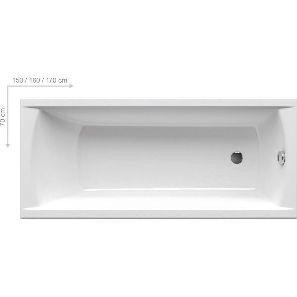 Акриловая ванна Ravak Classic 170x70 (сифон автомат)